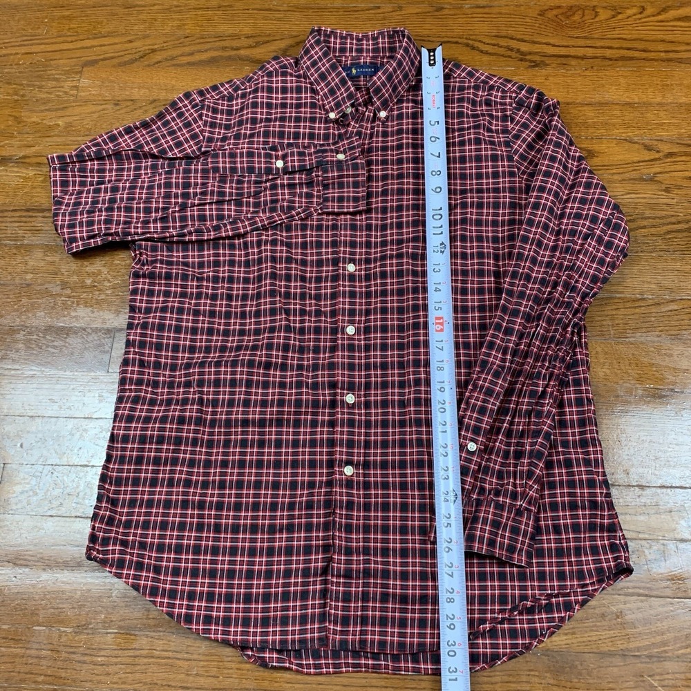 Polo Ralph Lauren Shirt Mens Large Long Sleeve Button Down Tattersall Plaid - Picture 3 of 7